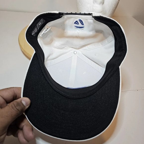 Taylormade TP5 Golf Snap Back Hat Cap White Blue One Size Fits All Embroidered h - Picture 6 of 7